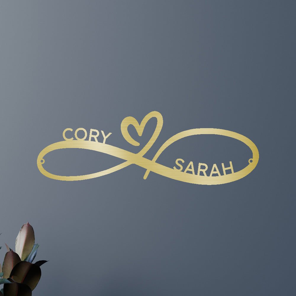Custom Metal Wall Art - Personalized Infinity Sign