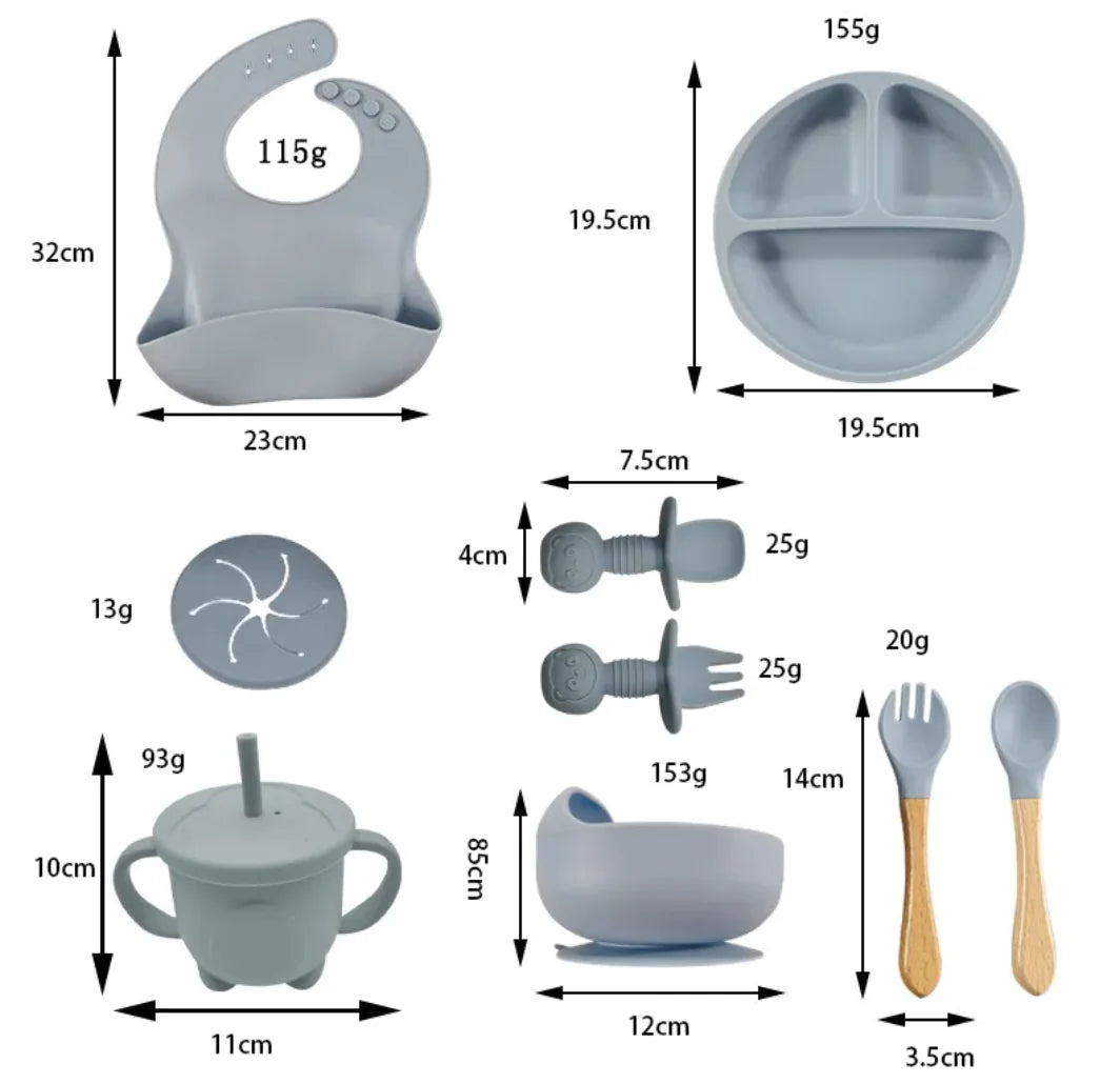 Silicone Baby Self-Feeding Set