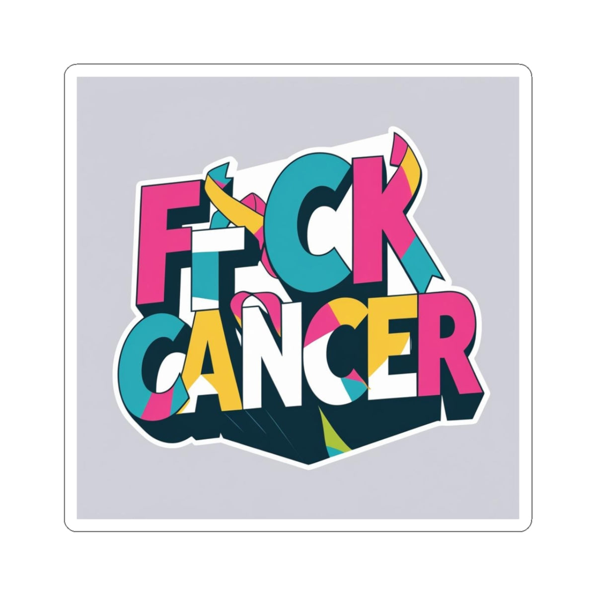 Bold Cancer Awareness Stickers, Motivational Stickers, Inspirational Decor, Laptop Stickers, Gift for Fighters