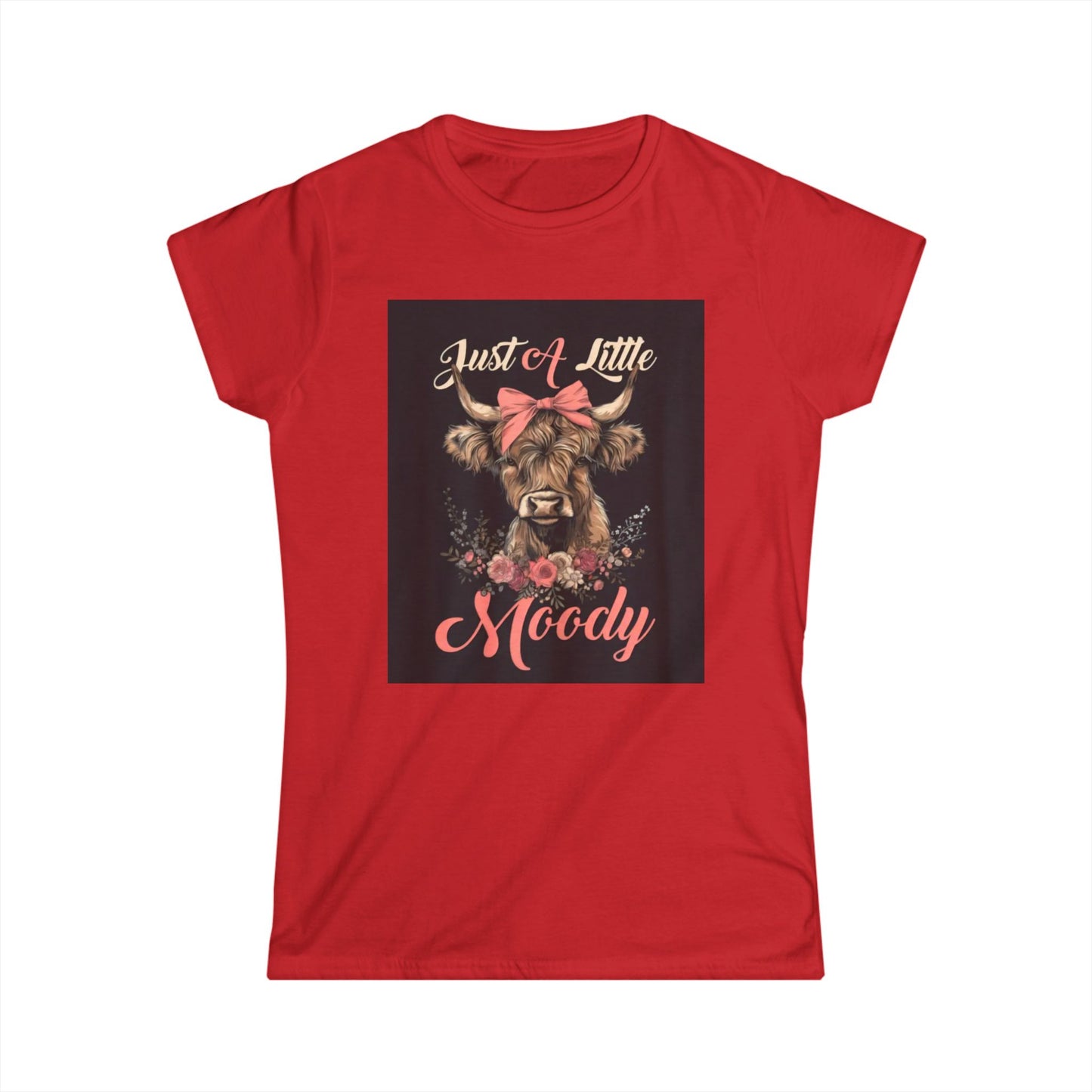 Funny Highland Cow Women's Tee Shirt, Cute Cattle Graphic T-Shirt, Comfy Cow Shirt, Hilarious Farm Animal Top, Quirky Cow Tee, Soft Cotton