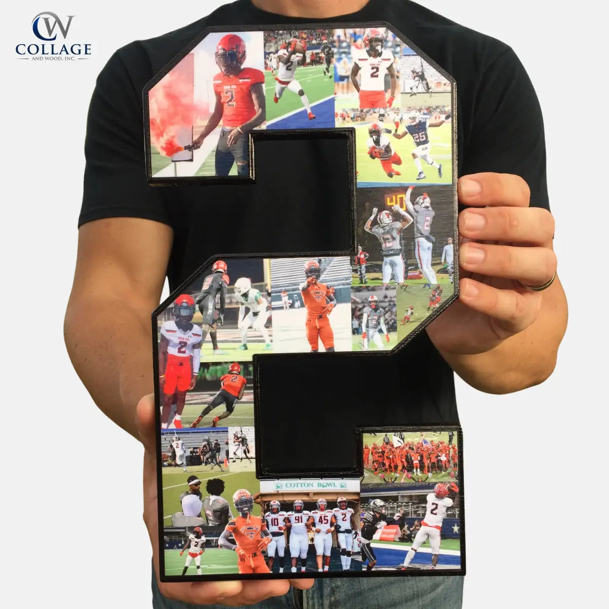 15 Inch Football Senior Night Collage Gift | "Amazing!"