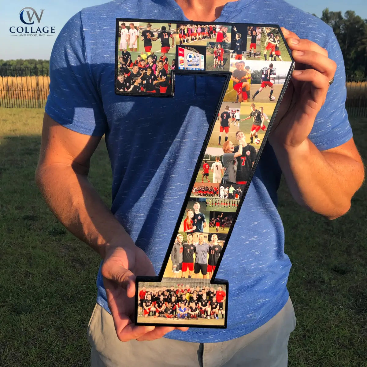 15 Inch Personalized Soccer Collage Numbers – "A One-Of-A-Kind Gift!"