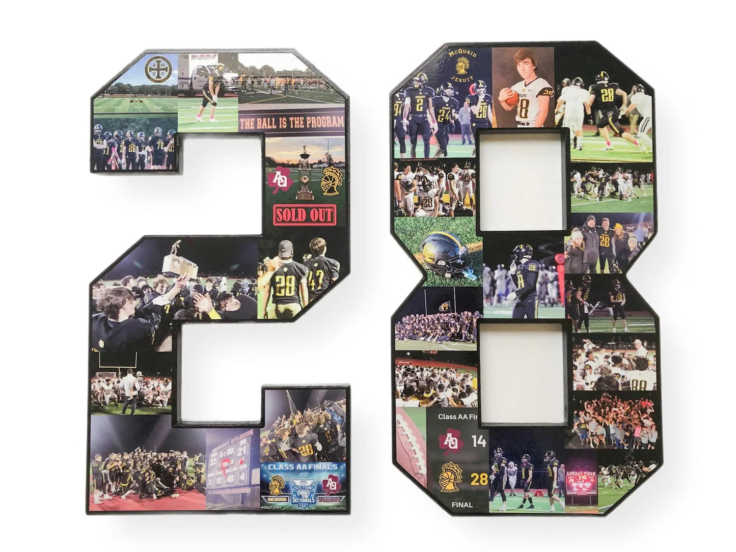 15 Inch Football Senior Night Collage Gift | "Amazing!"