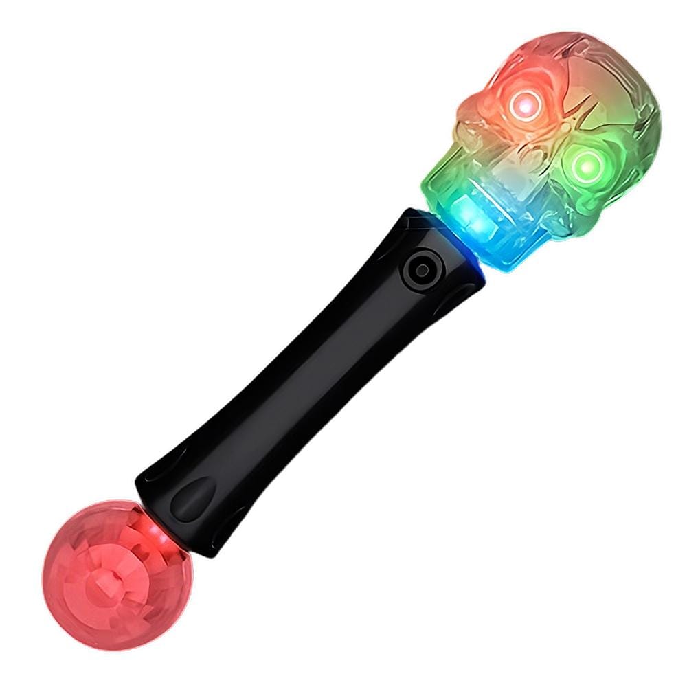 LED Flashing Spooky Cackling Skull Wand-0