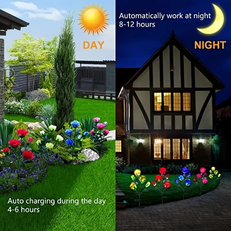 Luminous Solar Rose Lights