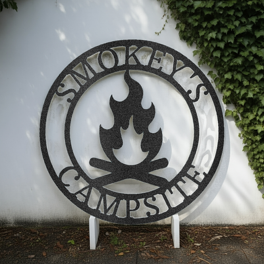 Custom Metal Wall Art - Personalized Fire Pit Sign
