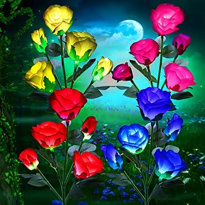 Luminous Solar Rose Lights