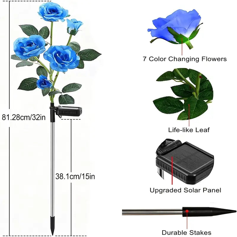 Luminous Solar Rose Lights