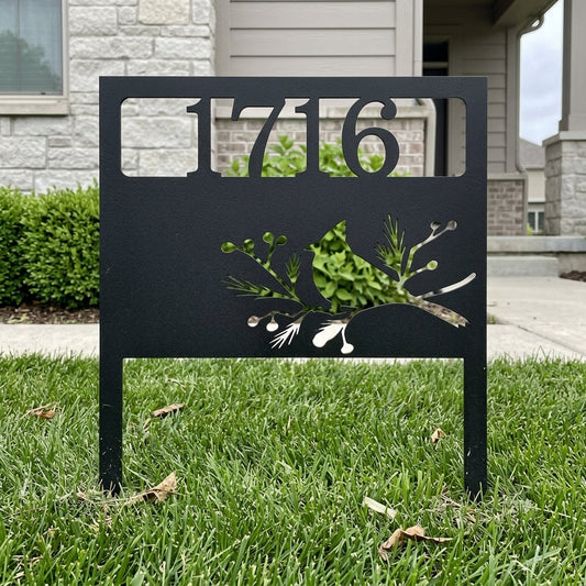 Custom Metal Yard Art - Personalized Garden Address Sign