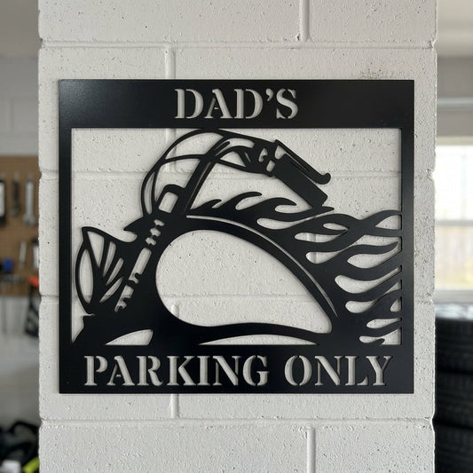 Custom Metal Wall Art - Personalized Hog Parking Name Sign