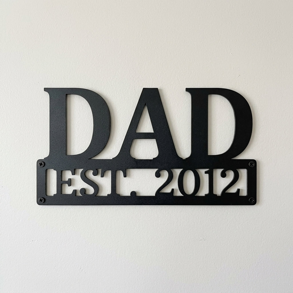 Custom Metal Wall Art - Personalized Dad's Workshop Plaque