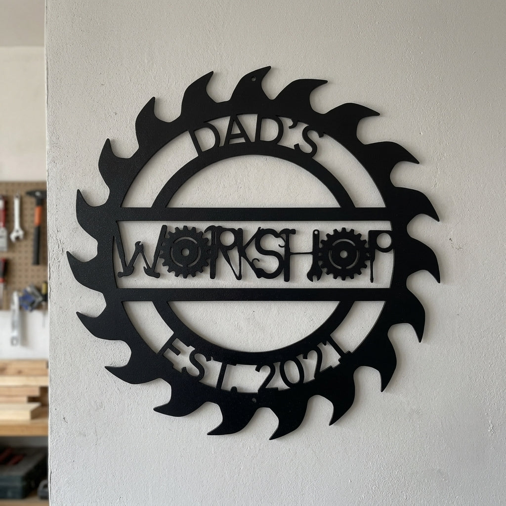 Custom Metal Wall Art - Personalized Workshop Sign