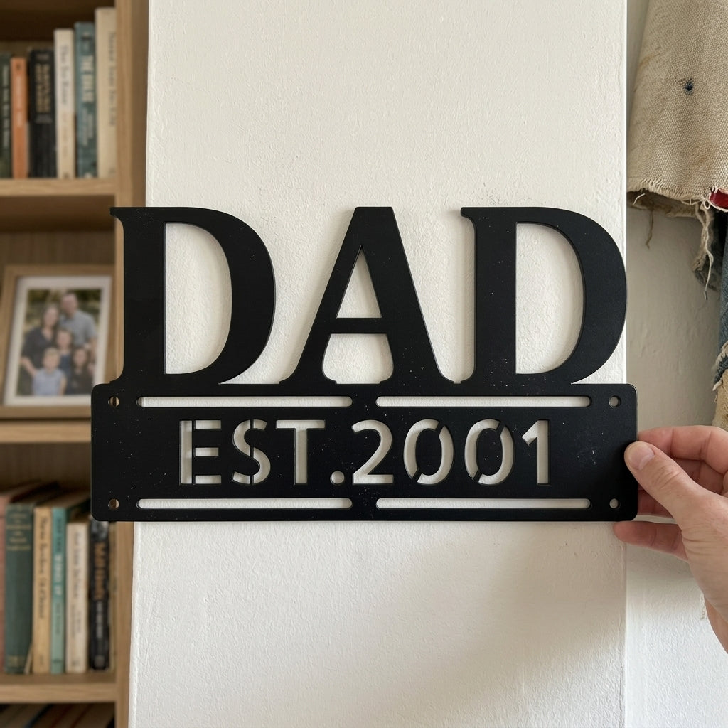 Custom Metal Wall Art - Personalized Father's Day Name Sign