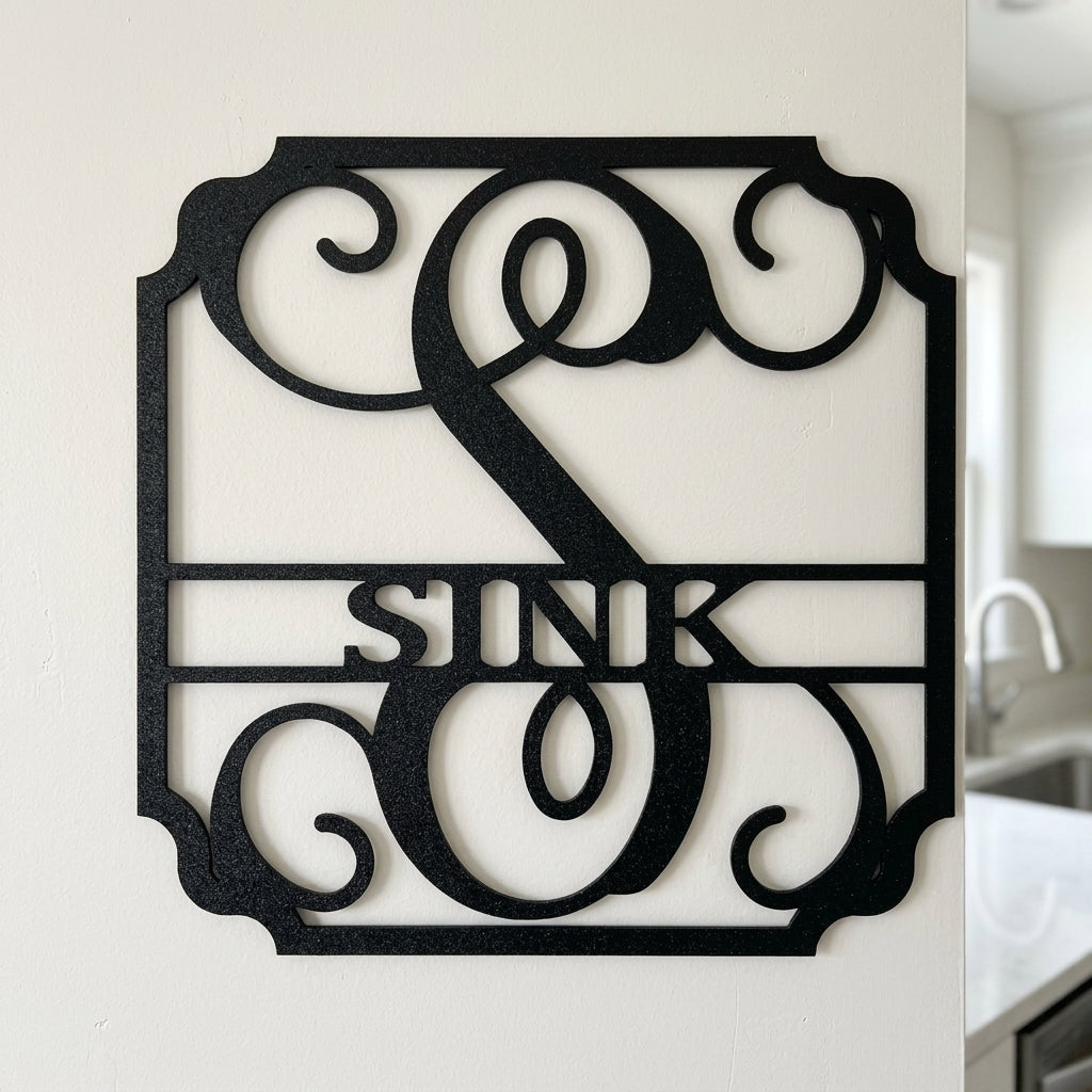 Custom Metal Wall Art - Personalized Established Family Sign
