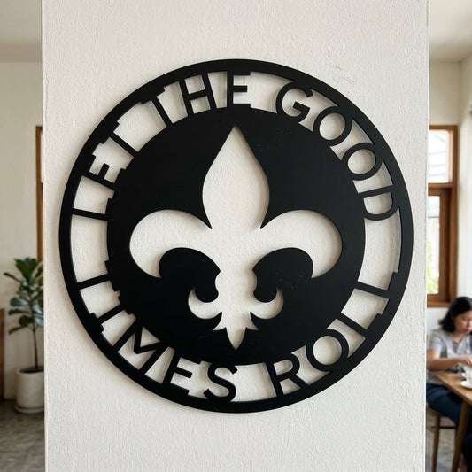 Custom Metal Wall Art - Personalized Fleur De Lis Sign