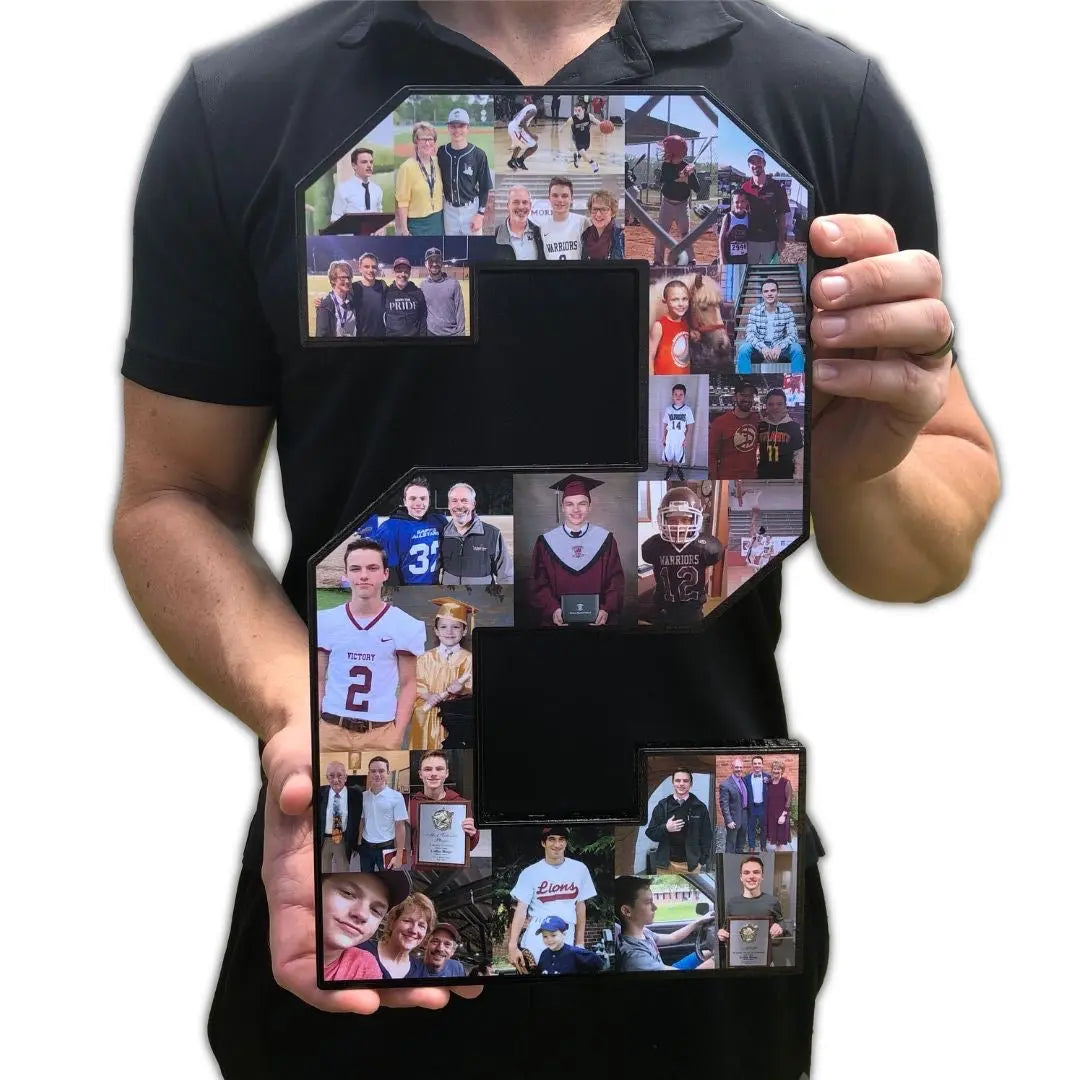 15 Inch Football Senior Night Collage Gift | "Amazing!"