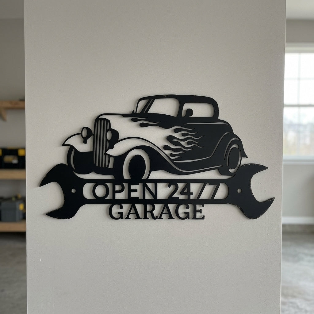Custom Metal Wall Art - Personalized Garage Sign