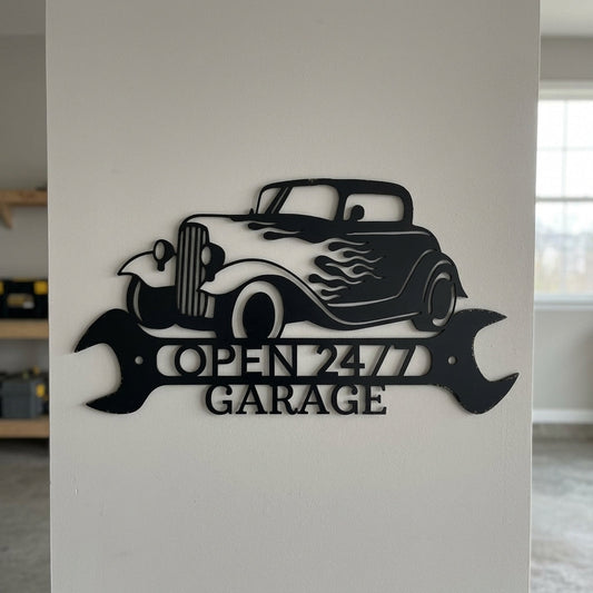 Custom Metal Wall Art - Personalized Garage Sign