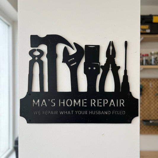 Custom Metal Wall Art - Personalized Workshop Sign