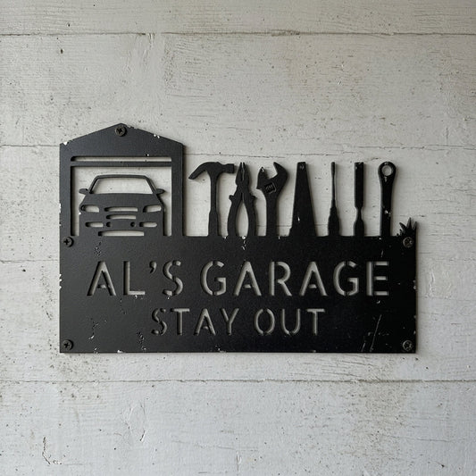 Custom Metal Wall Art - Personalized Garage Sign