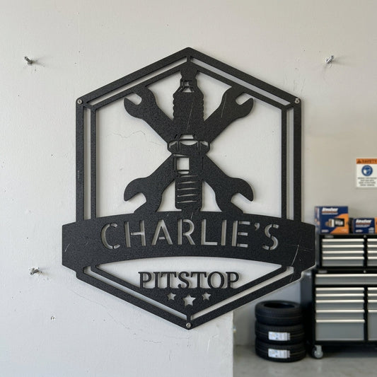 Custom Metal Wall Art - Personalized Garage Sign