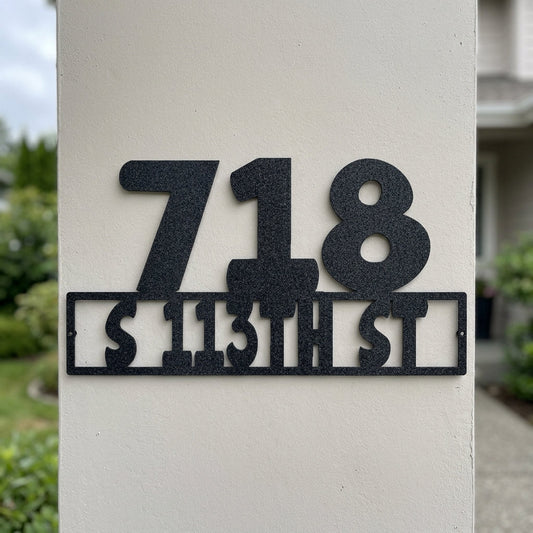 Custom Metal Wall Art - Personalized Home Address Sign