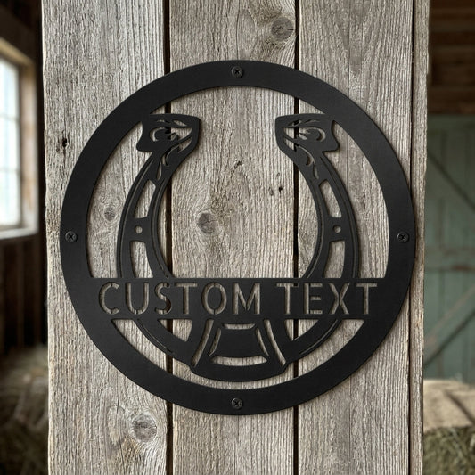 Custom Metal Wall Art - Personalized Horse Farm Sign