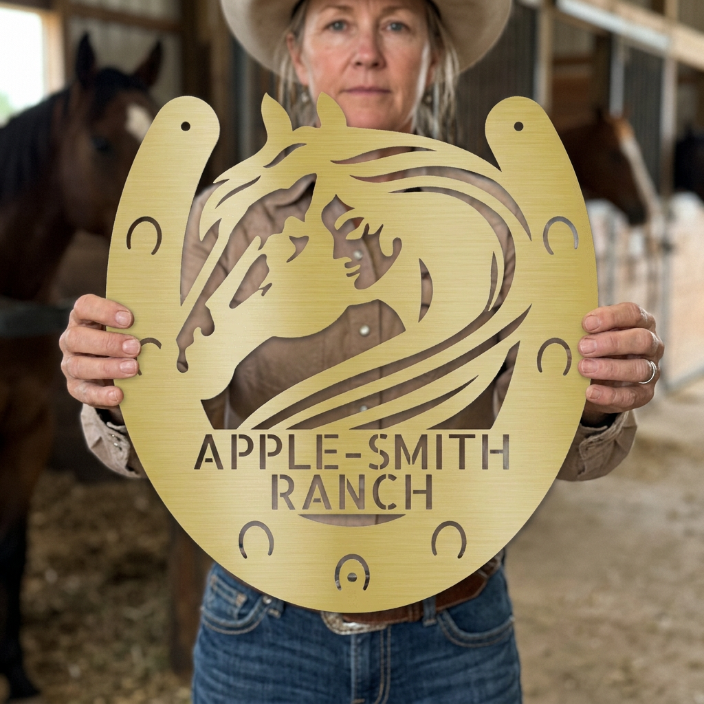 Custom Metal Sign - Personalized Horse Farm Housewarming Plaque