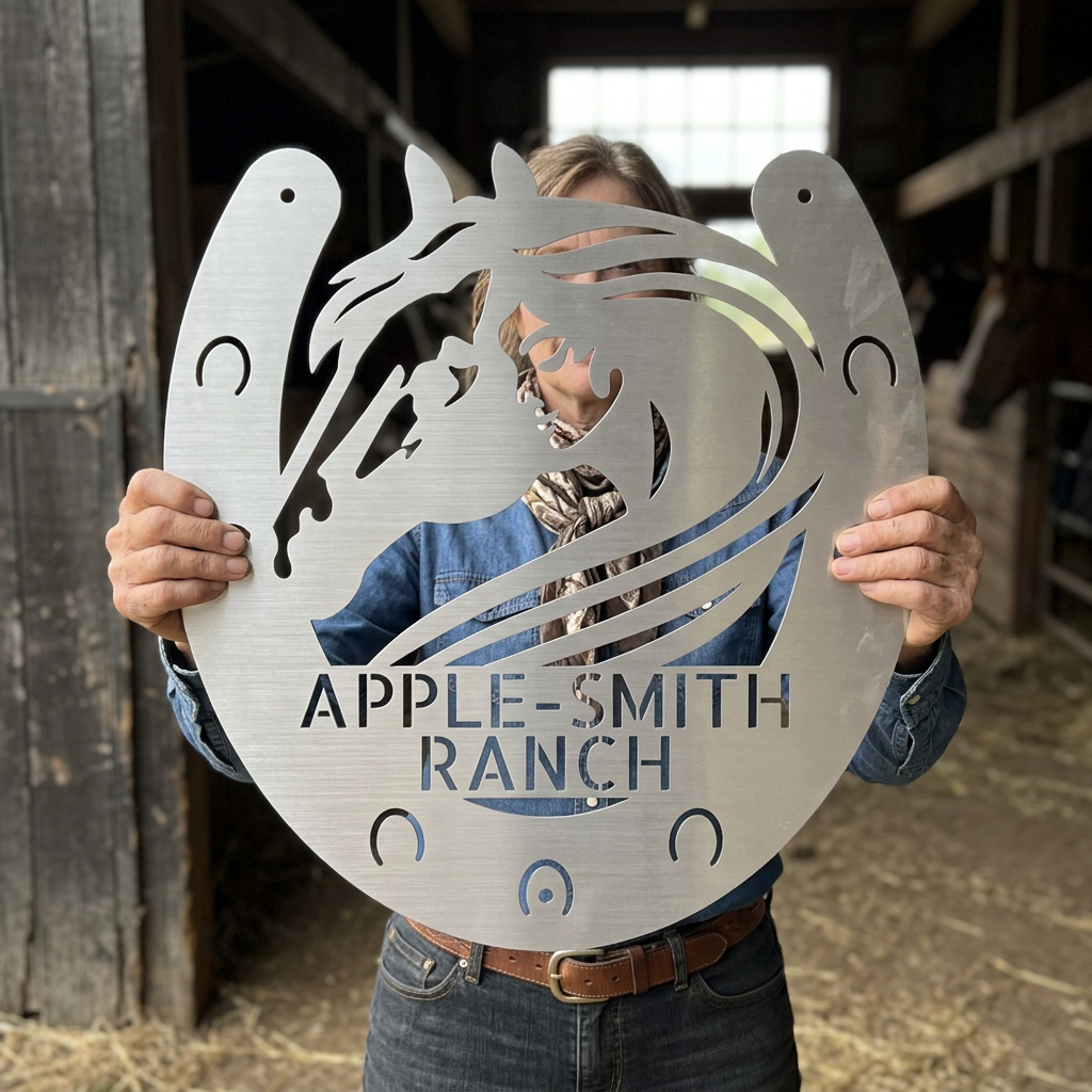 Custom Metal Sign - Personalized Horse Farm Housewarming Plaque