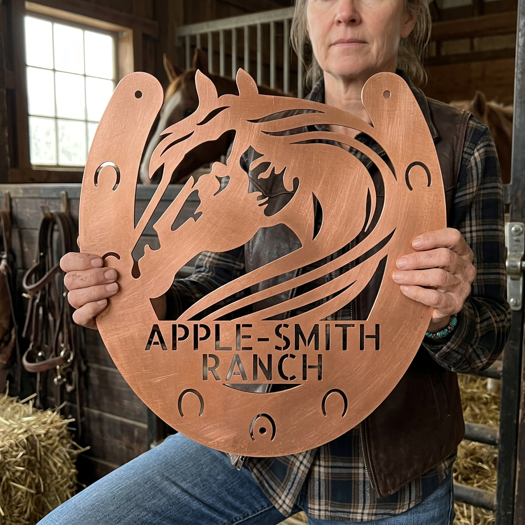 Custom Metal Sign - Personalized Horse Farm Housewarming Plaque