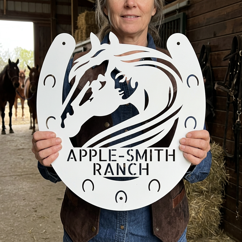 Custom Metal Sign - Personalized Horse Farm Housewarming Plaque