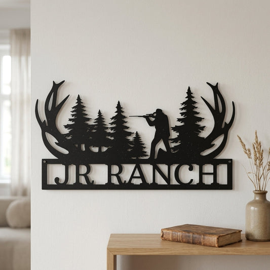 Custom Metal Wall Art - Personalized Hunting Sign