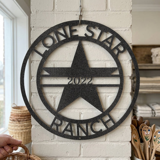 Custom Metal Wall Art - Personalized Star Sign