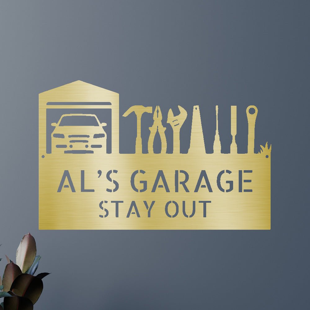 Custom Metal Wall Art - Personalized Garage Sign
