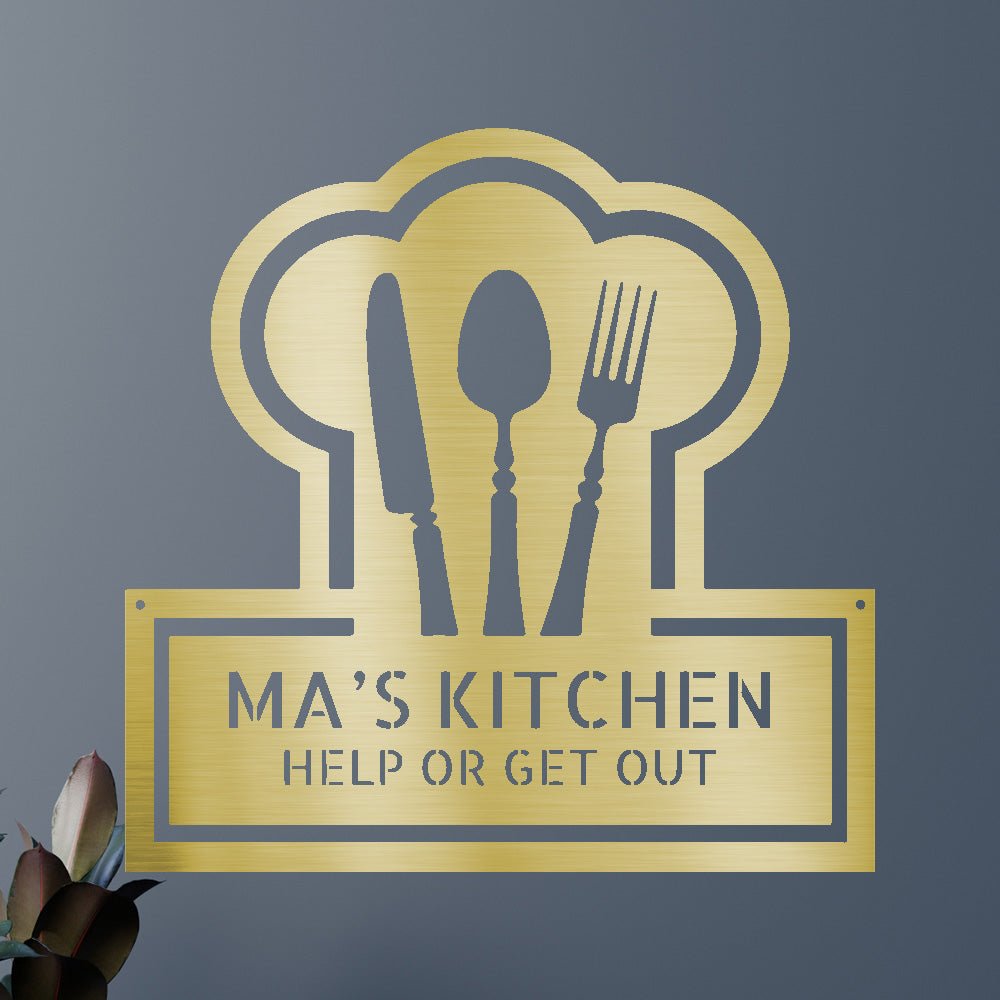 Custom Metal Wall Art - Personalized Kitchen Sign