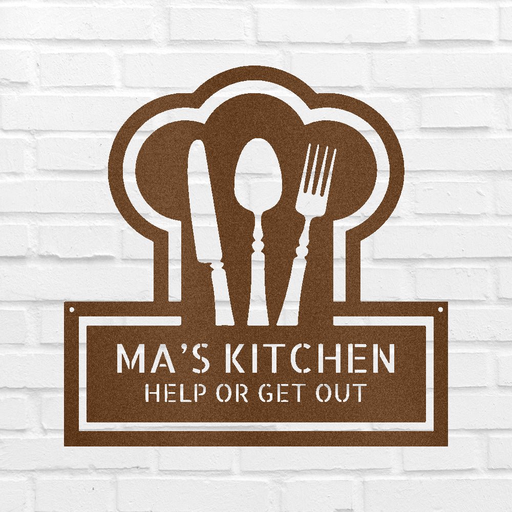Custom Metal Wall Art - Personalized Kitchen Sign