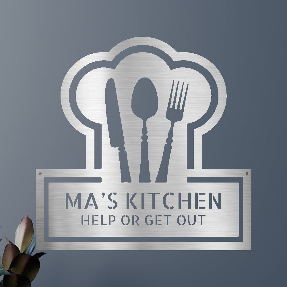 Custom Metal Wall Art - Personalized Kitchen Sign