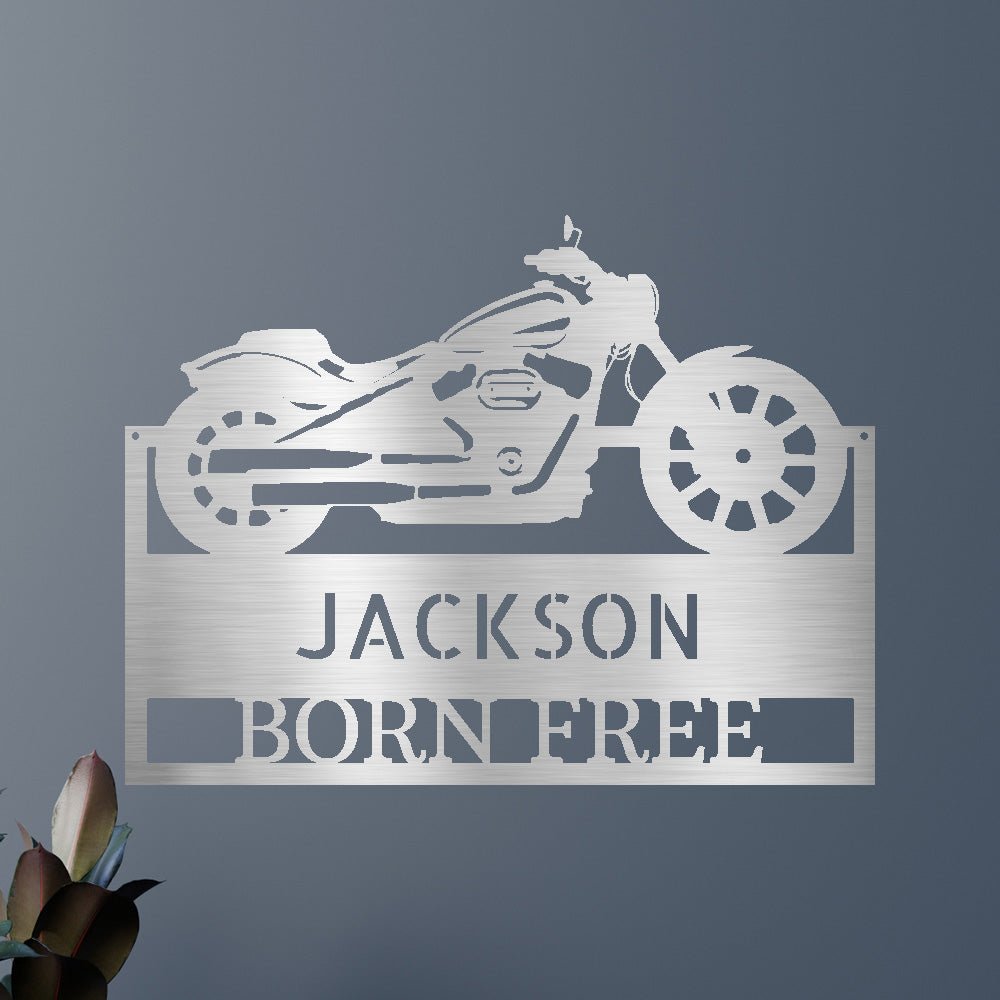 Custom Metal Wall Art - Personalized Biker Sign