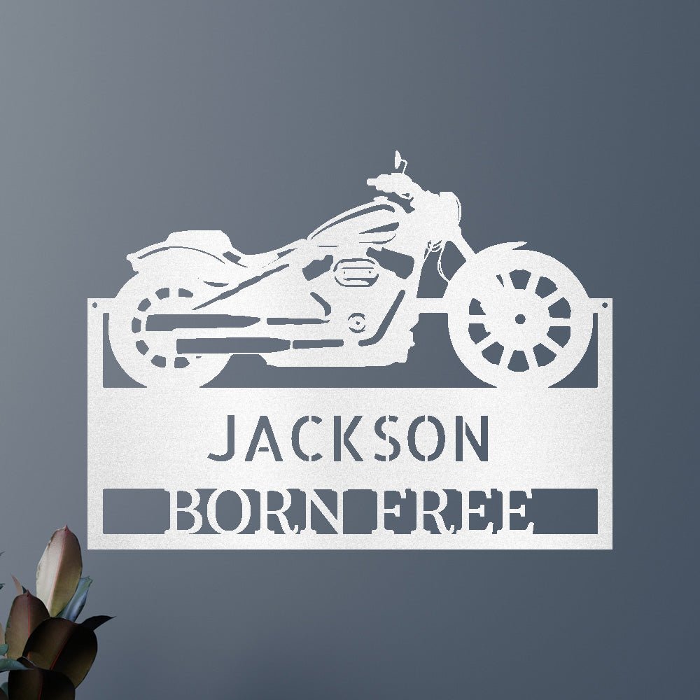 Custom Metal Wall Art - Personalized Biker Sign