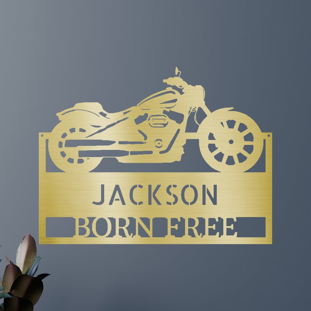 Custom Metal Wall Art - Personalized Biker Sign
