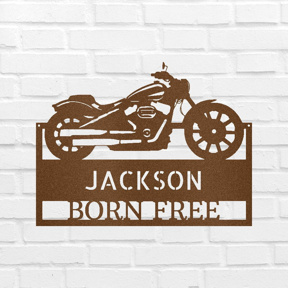 Custom Metal Wall Art - Personalized Biker Sign