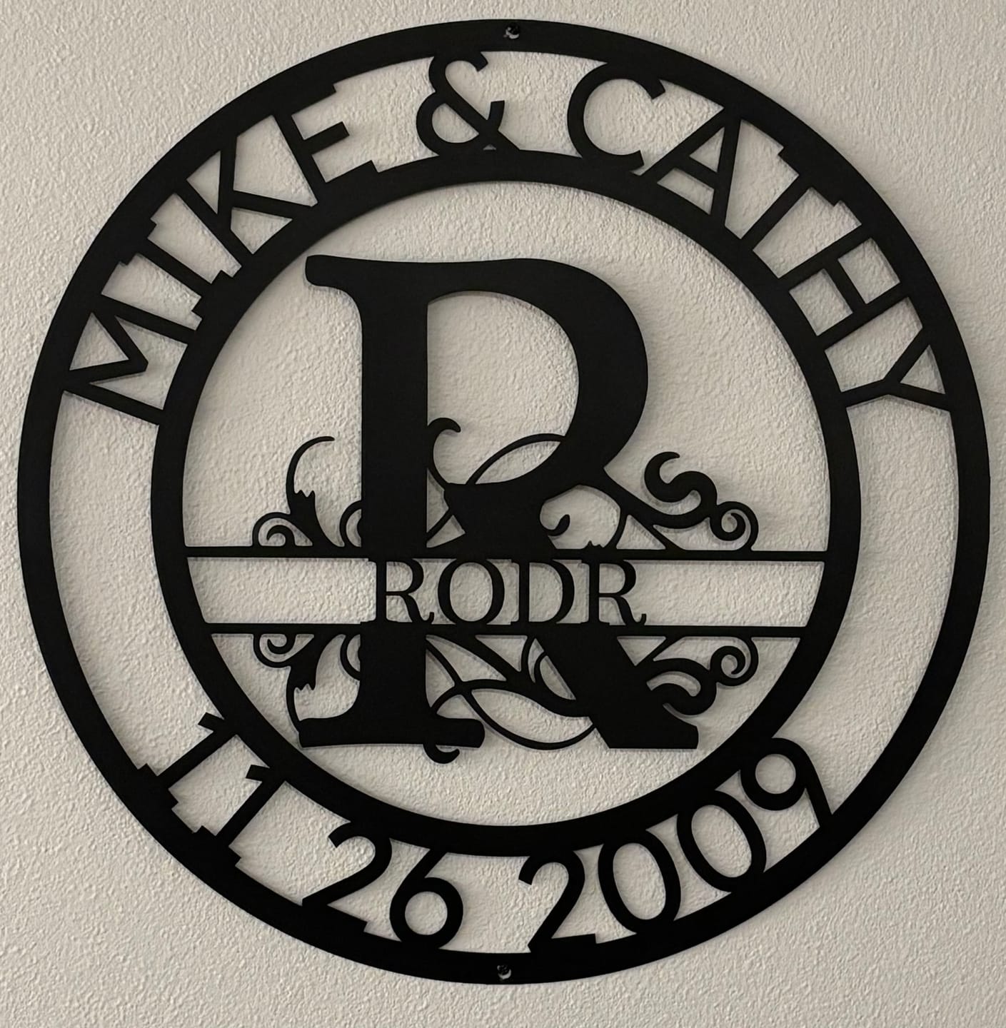 Custom Metal Wall Art - Personalized Split Letter Name Sign