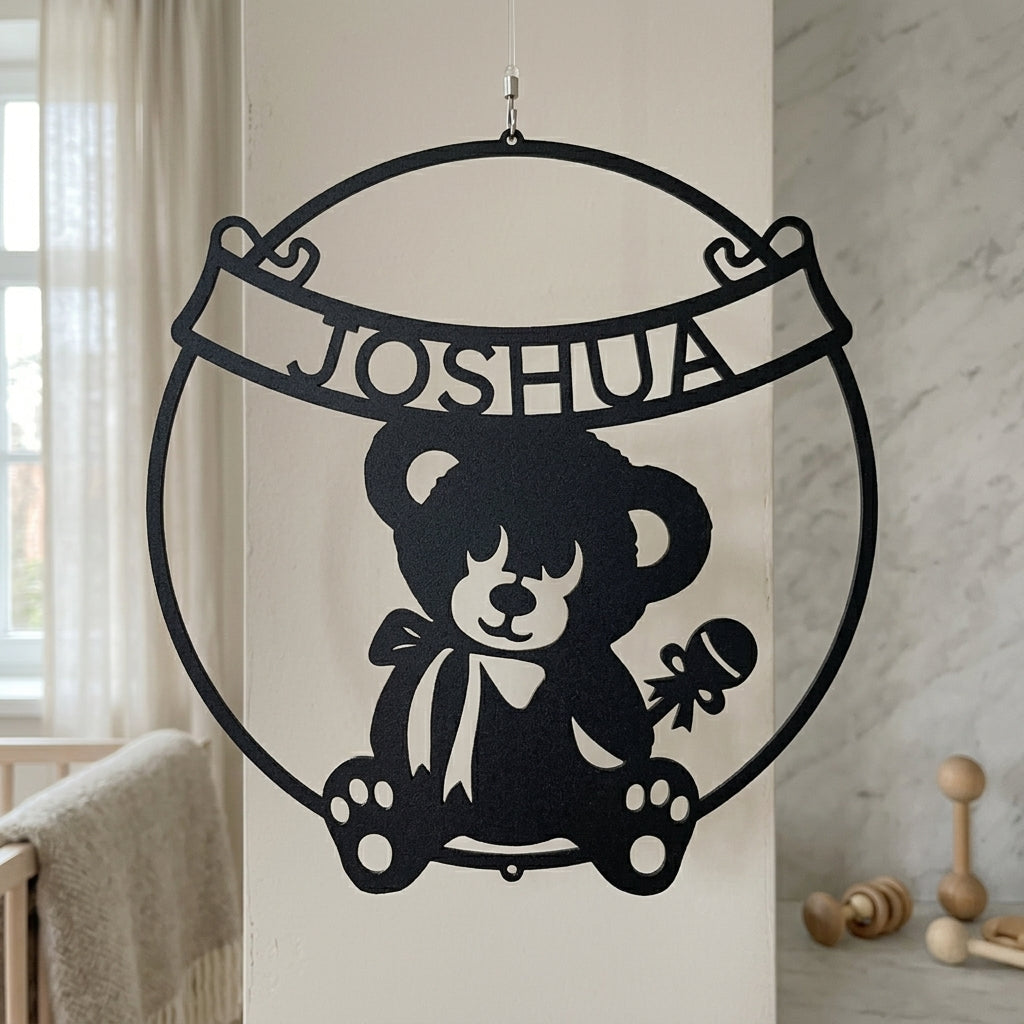Custom Metal Wall Art - Personalized Newborn Sign
