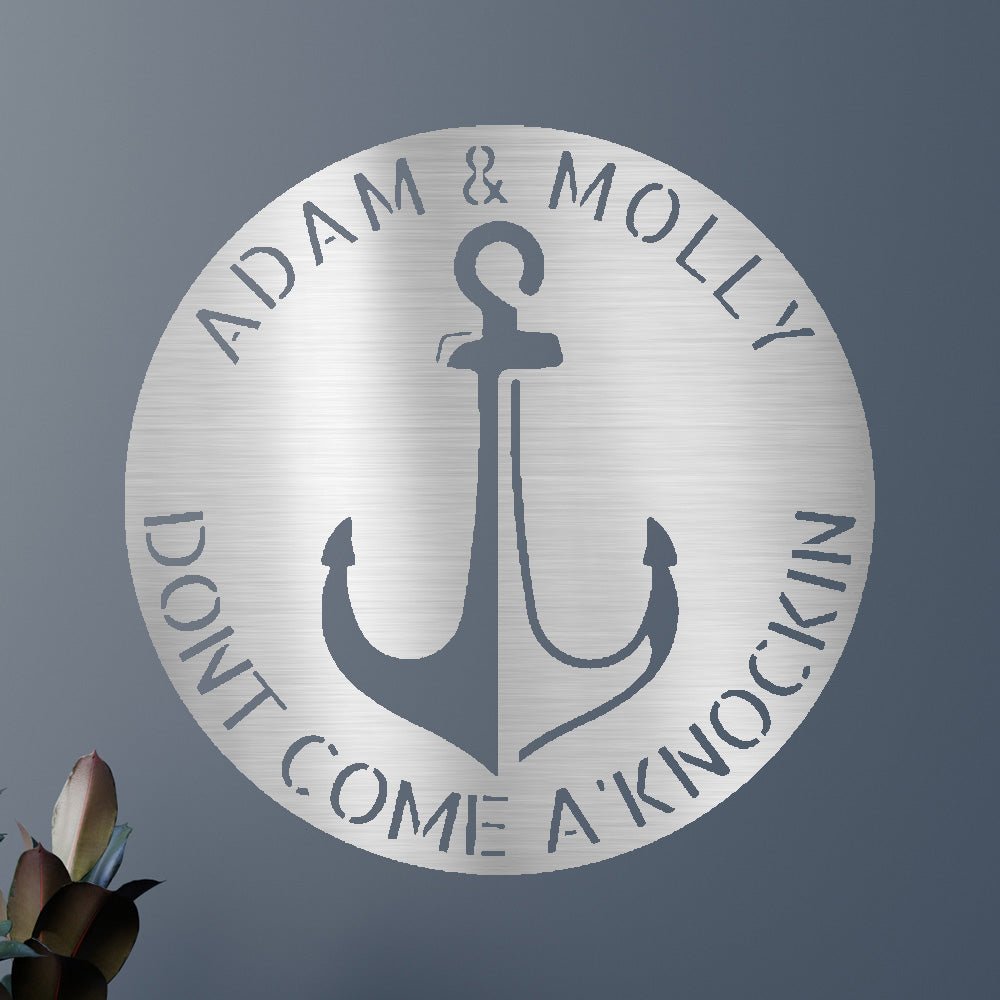 Custom Metal Wall Art - Personalized Anchor Plaque