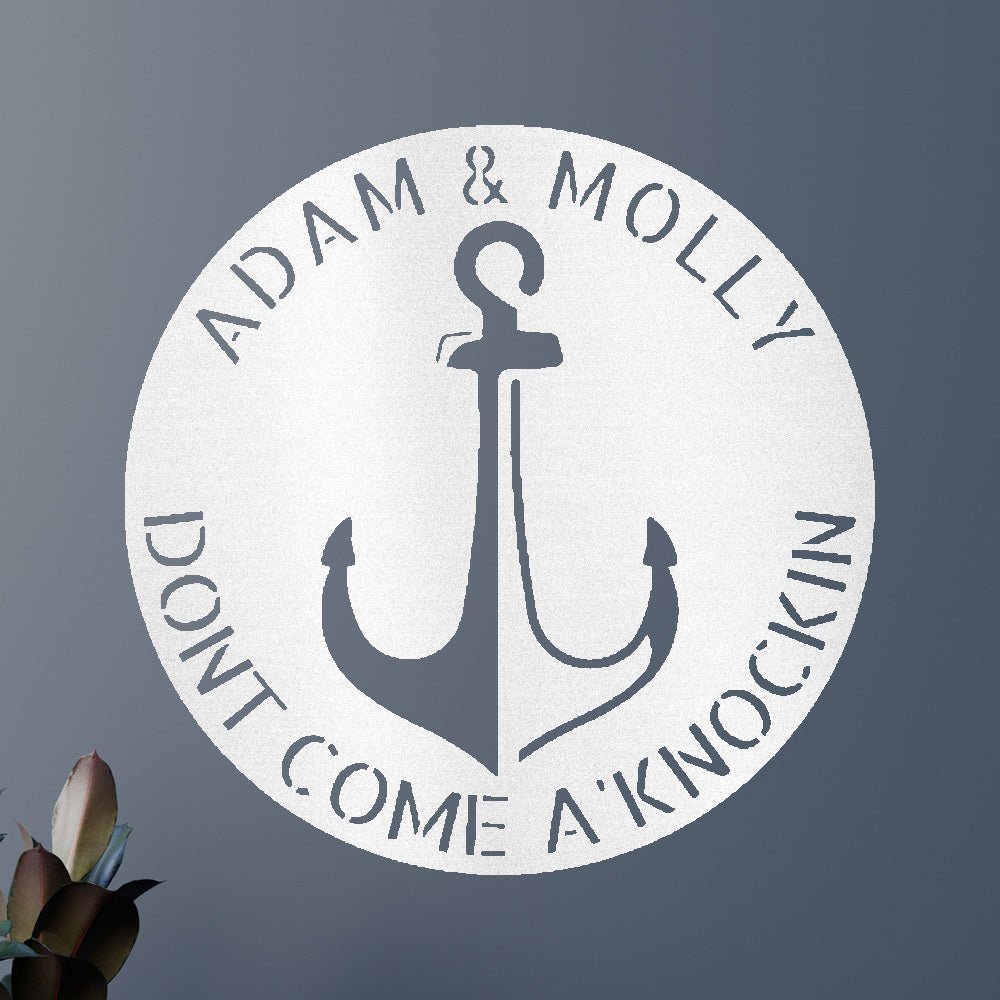 Custom Metal Wall Art - Personalized Anchor Plaque