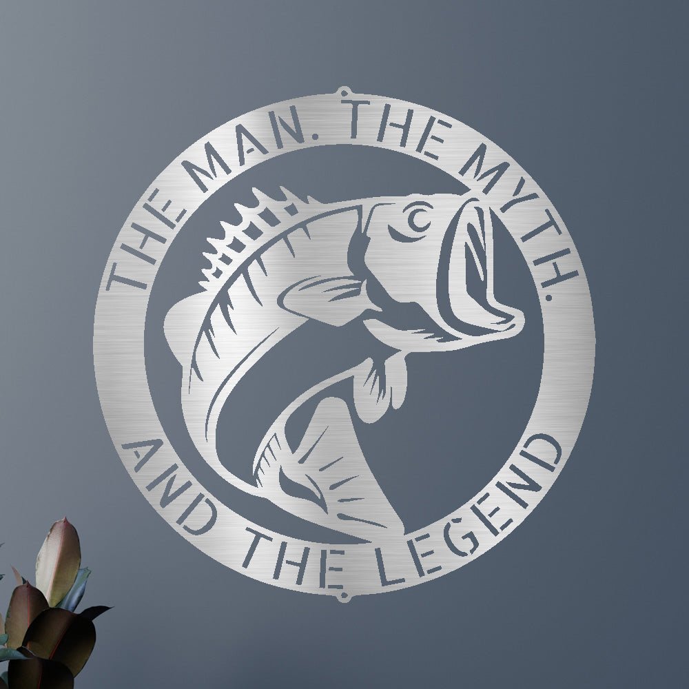 Custom Metal Wall Art - Personalized Bass Monogram