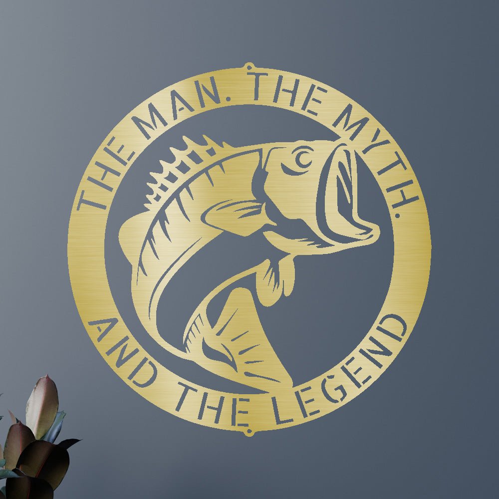 Custom Metal Wall Art - Personalized Bass Monogram