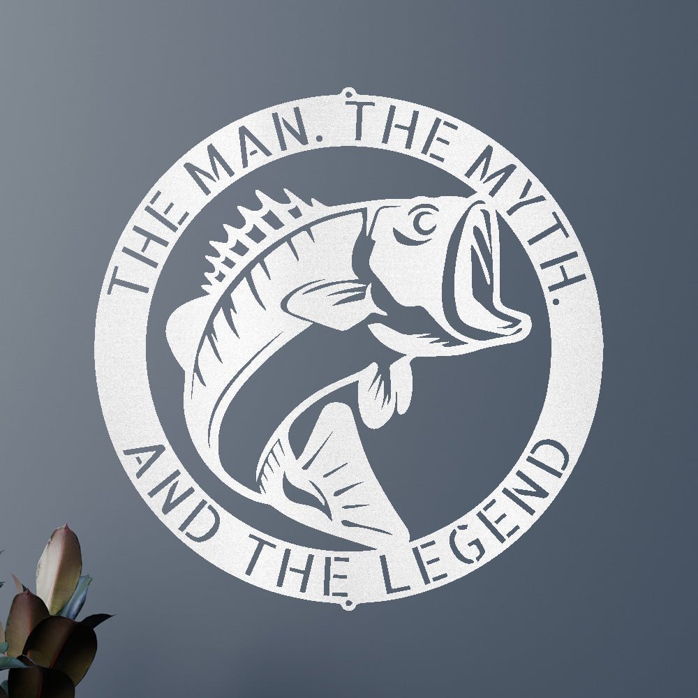 Custom Metal Wall Art - Personalized Bass Monogram