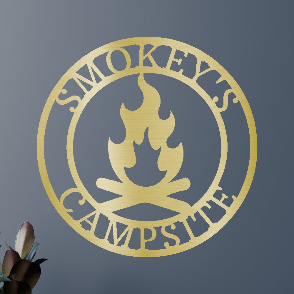 Custom Metal Wall Art - Personalized Fire Pit Sign