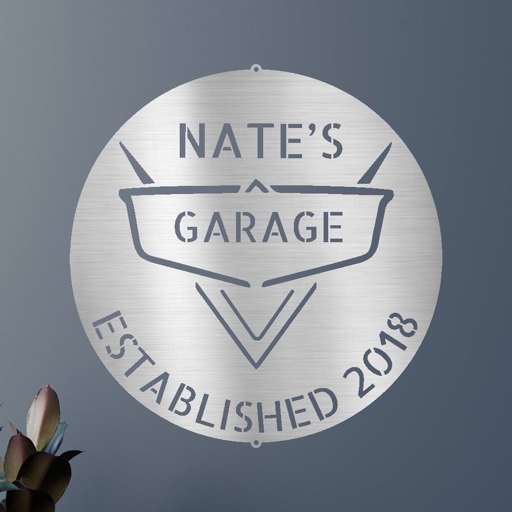 Custom Metal Wall Art - Personalized Classic Car Garage Plaque